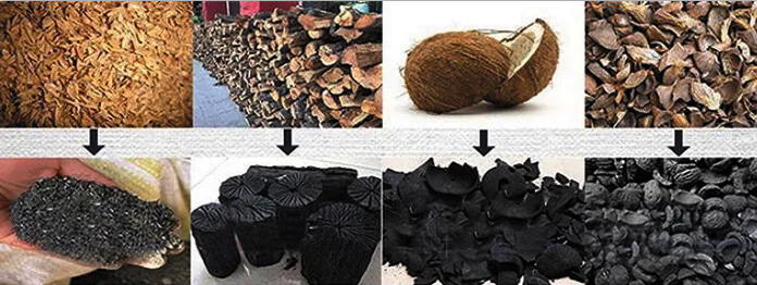 Hookah charcoal production line raw materials